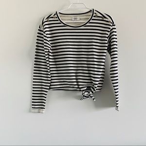 Only Long Sleeve Shirt with tie at waist